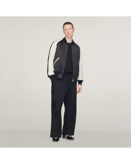 Adidas Blue Y-3 Liquid Logo Satin Souvenir Jacket