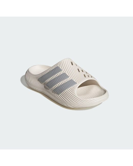 Adidas White Purechill Slides for men