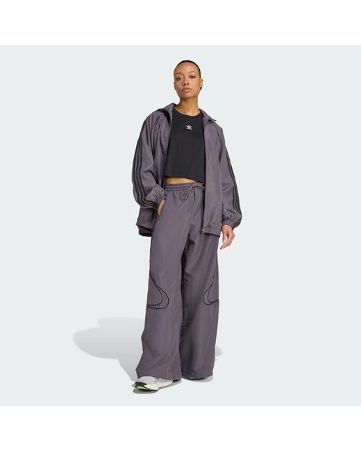 Adidas Purple Teamgeist Adicolor Oversized Woven Track Top