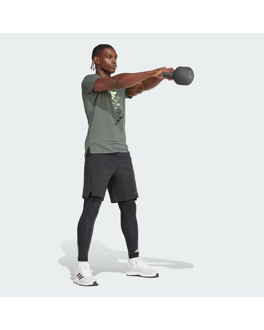 Adidas Blue Techfit Compression Training Long Tights for men