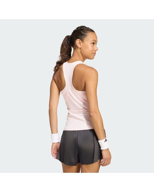 Adidas White Tennis Climacool Y-Tank Top