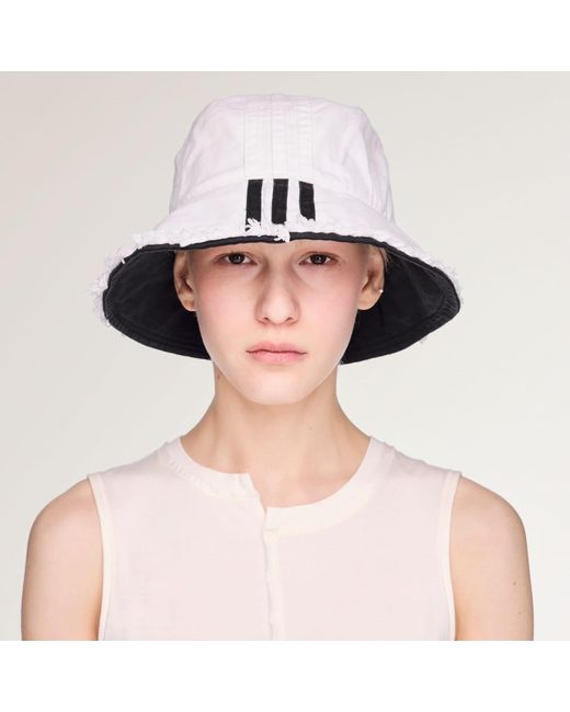 Adidas White Y-3 Stripes Bucket Hat