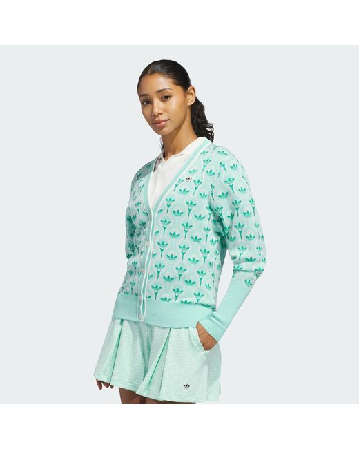 Adidas Green Originals All Over Cardigan