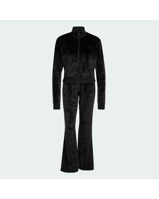 Adidas Black Glam Velvet Tracksuit