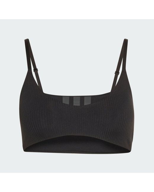 Adidas Blue All Me Light Support Rib Bra