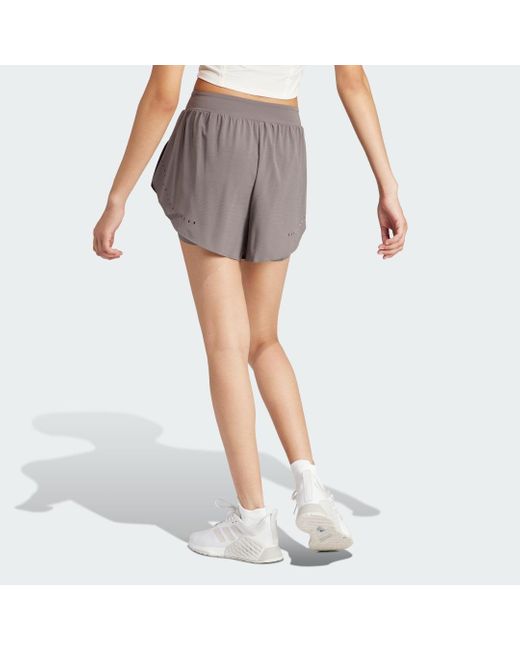 Adidas Gray Designed For Training Heat.rdy Hiit 2-in-1 Shorts
