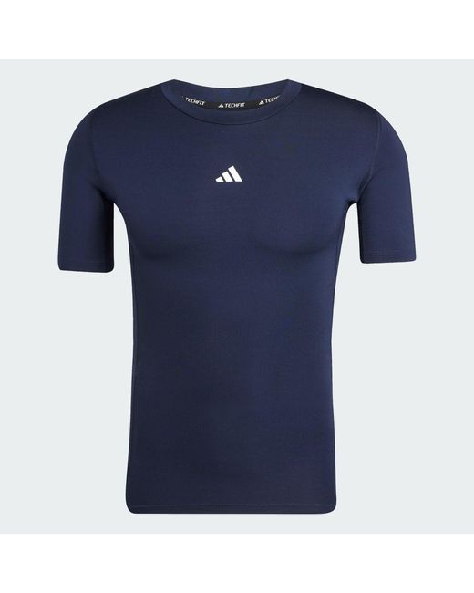 Adidas Blue Techfit Compression Training T-shirt for men