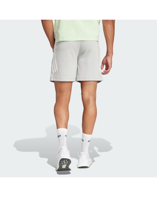 Adidas White Future Icons 3-stripes Shorts for men