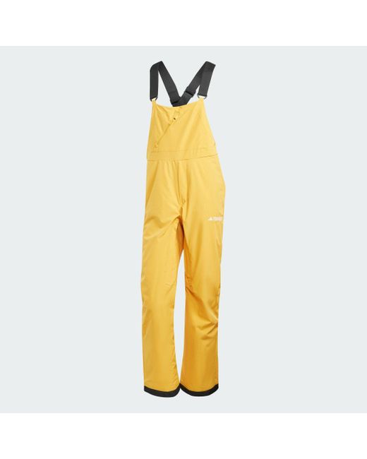 Adidas Yellow Terrex Xperior 2L Insulated Bib Tracksuit Bottoms for men