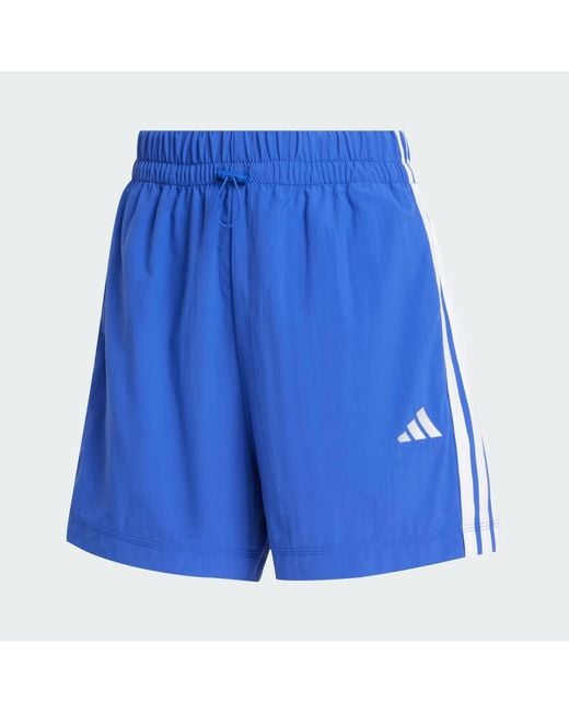 Adidas Blue Essentials 3-Stripes Lifestyle Woven Shorts