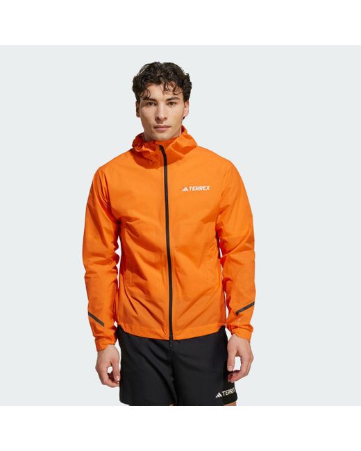 Giacca Terrex Xperior 2.5 Layer Light Climaproof di Adidas in Orange da Uomo