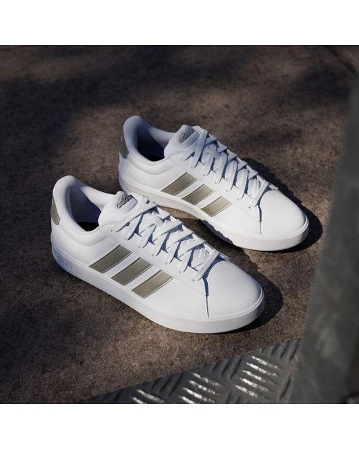 Adidas White Grand Court 3.0 Shoes