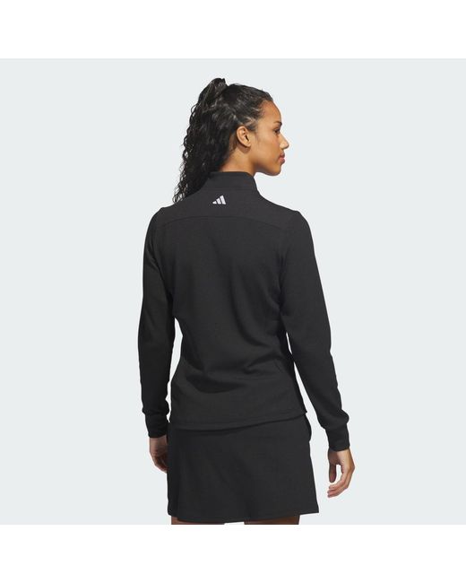 Adidas Black Performance Textured Full-Zip Jacket