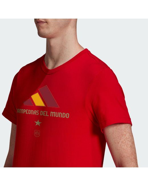 adidas Spanien WWC 2023 Winners T-Shirt in Rot für Herren | Lyst DE