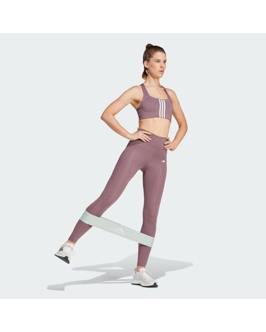 Leggings Optime Full-Length di Adidas Originals in Red
