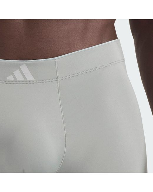 Adidas Brown Active Micro Tech Trunk 3 Pack Underwear for men