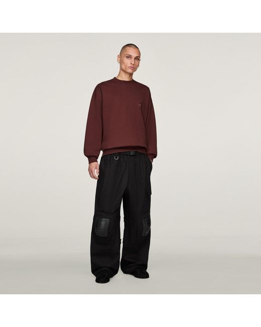 Adidas Red Y-3 Brushed Terry Crew Sweatshirt