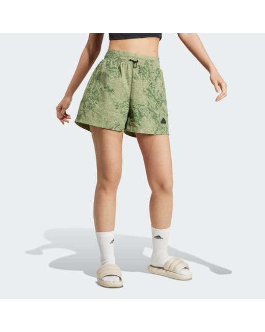 Adidas Green City Escape Woven Shorts