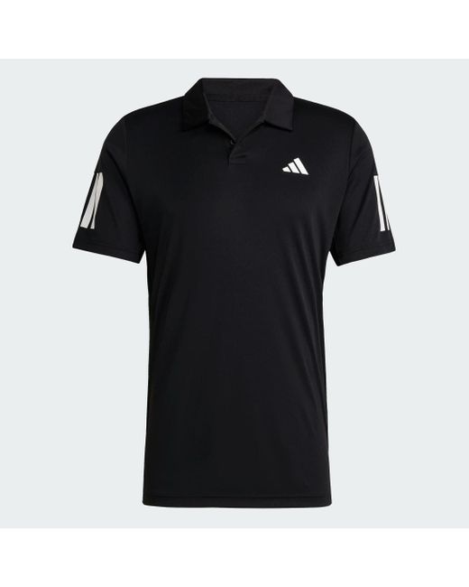 Adidas Gray Club Tennis 3-Stripes Polo Shirt for men