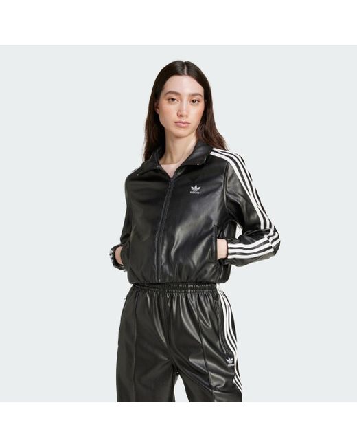 Adidas Originals Black Firebird Pleather Track Top