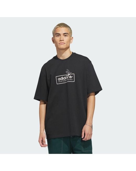 Adidas Black Skateboarding X Mark Gonzales Logo T-Shirt
