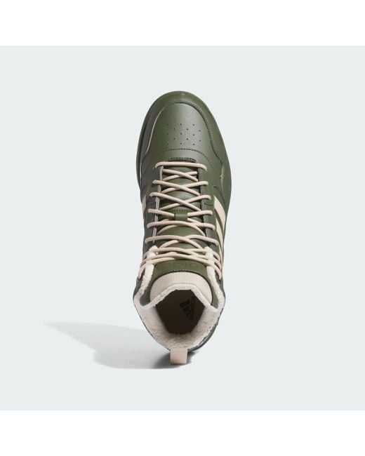 Adidas Green Hoops 3.0 Mid Lifestyle Basketball Classic Fur Lining Winterized Shoes for men