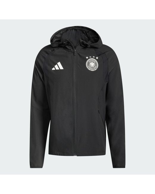 Adidas Black Germany Tiro Travel Full Zip Windbreaker for men