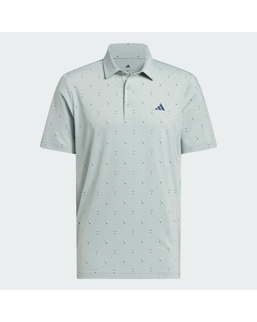 Adidas White Ultimate365 Essence Print Climacool Polo Shirt for men