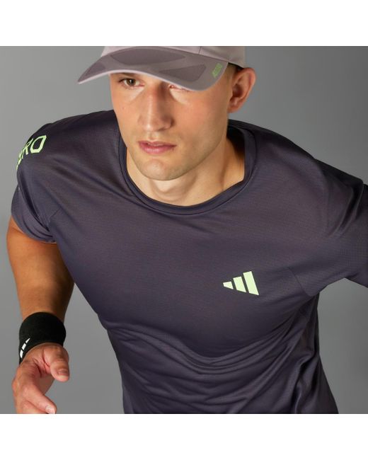 Adidas Purple Adizero Running T-Shirt for men