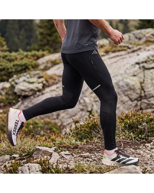 Adidas Blue Terrex Xperior Trail Running Tights for men