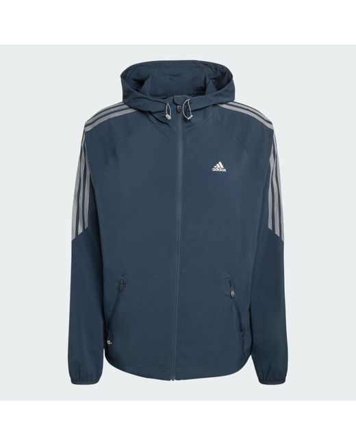 Adidas Originals Blue Striped Regular Windrunner Jacket for men