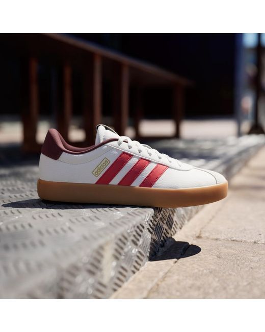 Adidas Red Vl Court 3.0 Shoes for men