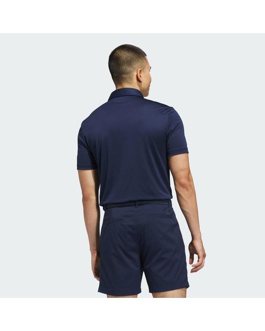 Adidas Blue Performance Solid Polo Shirt for men