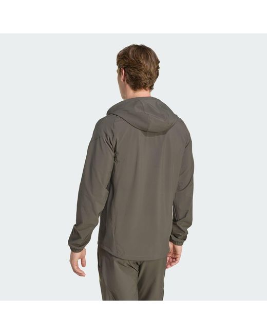 Adidas Gray Real Madrid Tiro 25 Competition Vis Tech Travel Jacket for men