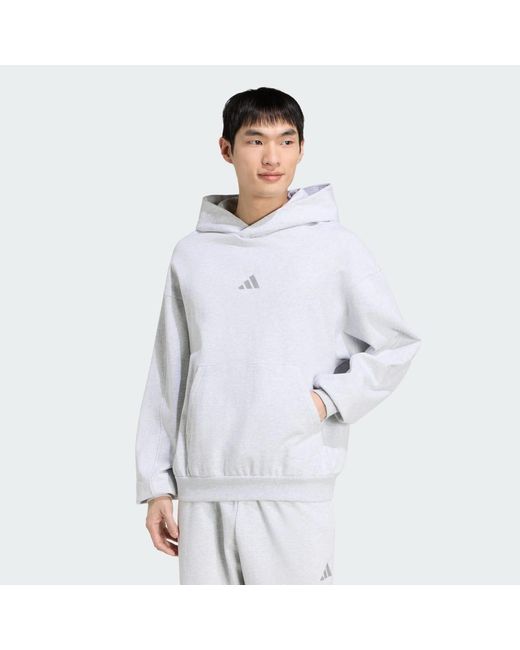 Adidas White Kit Small Logo Hoodie for men