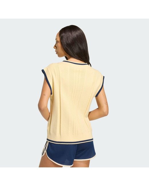 Adidas Blue Cable Knit Vest