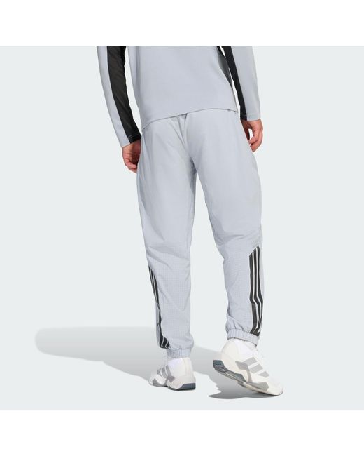 Adidas Gray Tech Essentials Workout Track Bottoms for men