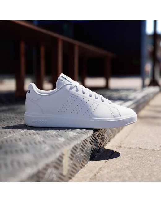 Adidas White Advantage Base 2.0 Shoes