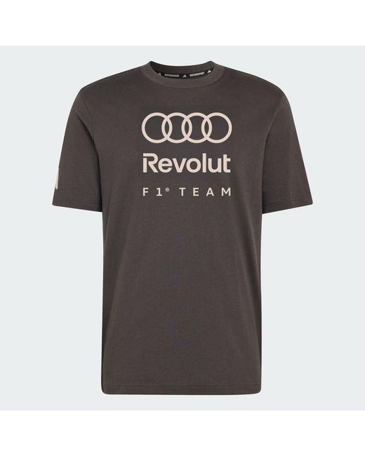 Adidas Black Motorsport Audi Revolut F1 Team Dna Graphic Tee Ke6122 for men