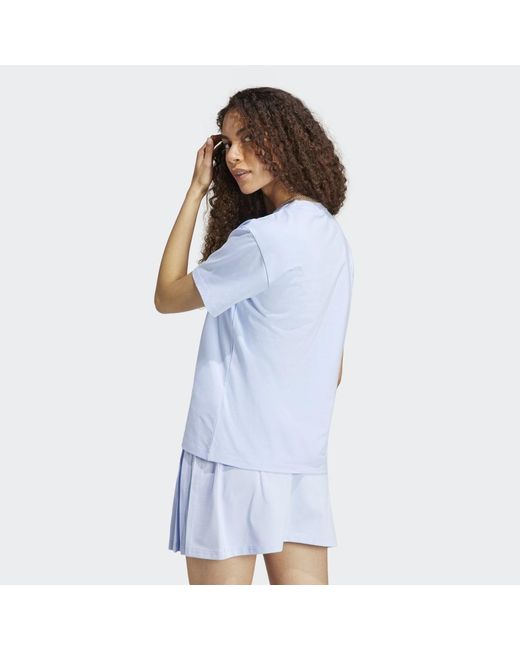 Adidas Blue Adicolor Classics Trefoil Tee