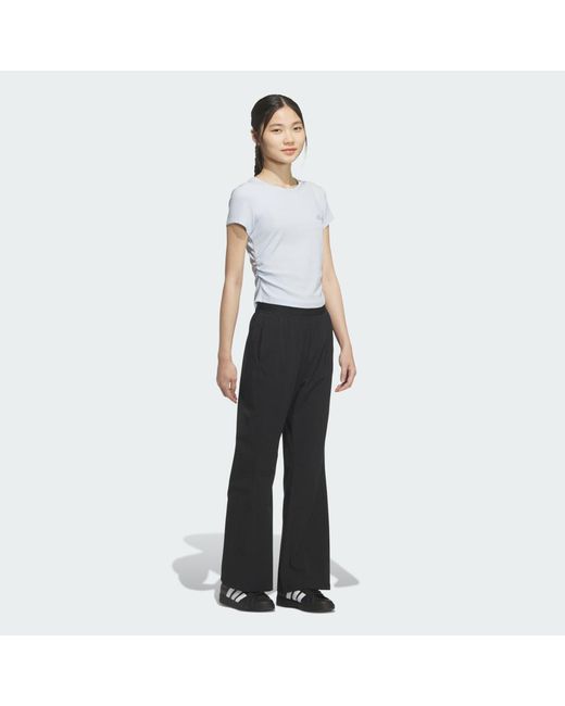 Adidas Black Flared Leg Woven Pant