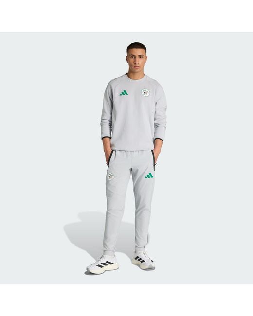 Adidas Gray Algeria Tiro Travel Full Zip Windbreaker for men