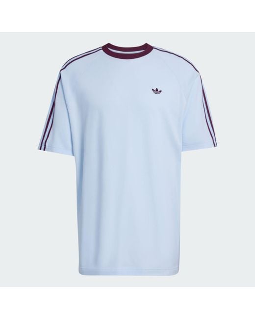 Adidas Originals Blue Britcore Short Sleeve Ringer T-Shirt for men