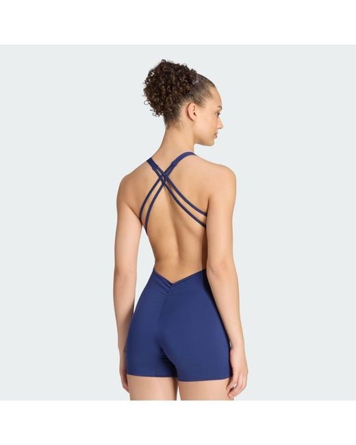 Adidas Originals Blue 3-Stripes Studio Onesie