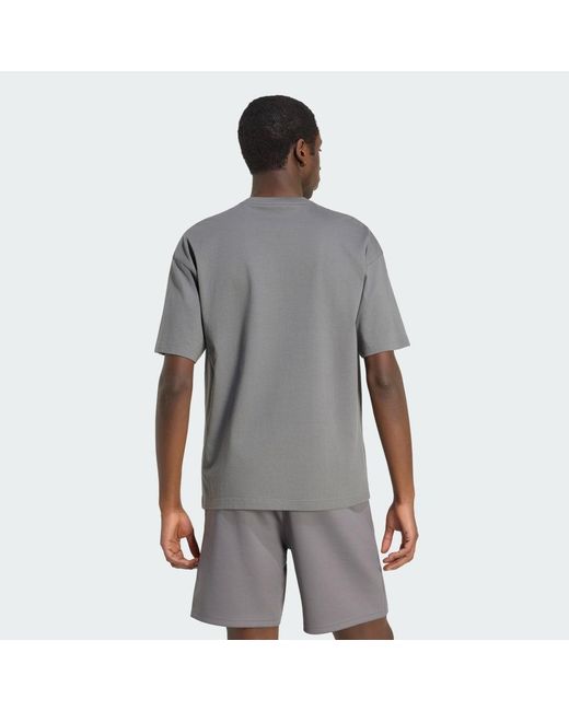 Adidas Gray Trefoil Essentials Spacer Loose T-Shirt for men