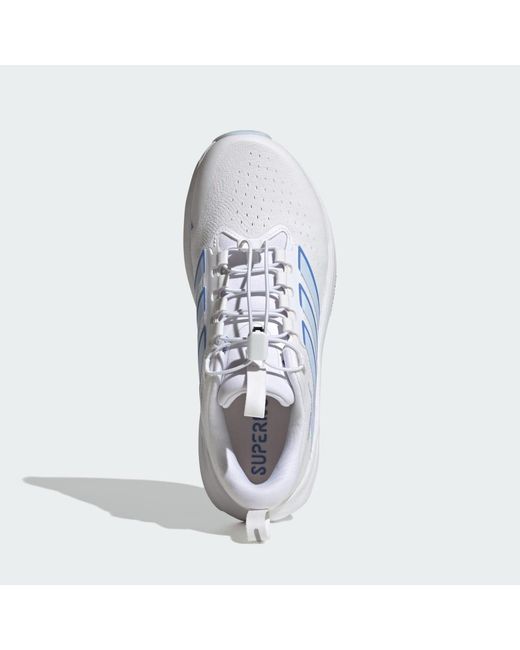 Adidas White Supernova Rise 3 Adaptive Running Shoes