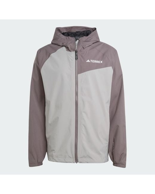 Adidas Gray Terrex Multi 2L Rain.Rdy Jacket for men