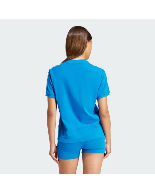 Adidas Blue 3-stripes T-shirt