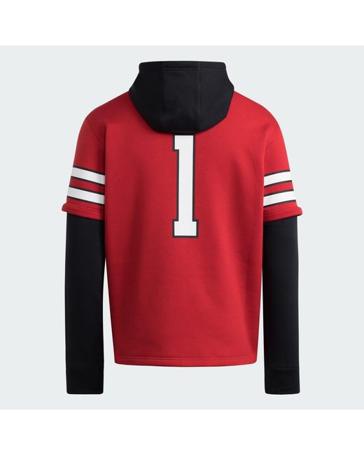 Adidas Red Texas Tech Home Hooded Jersey for men