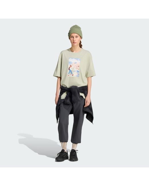 Adidas Green Terrex Secret Paths Ahead Graphic Tshirt